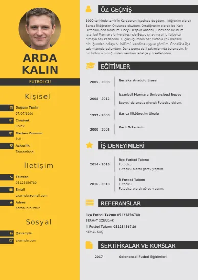 örnek cv indir